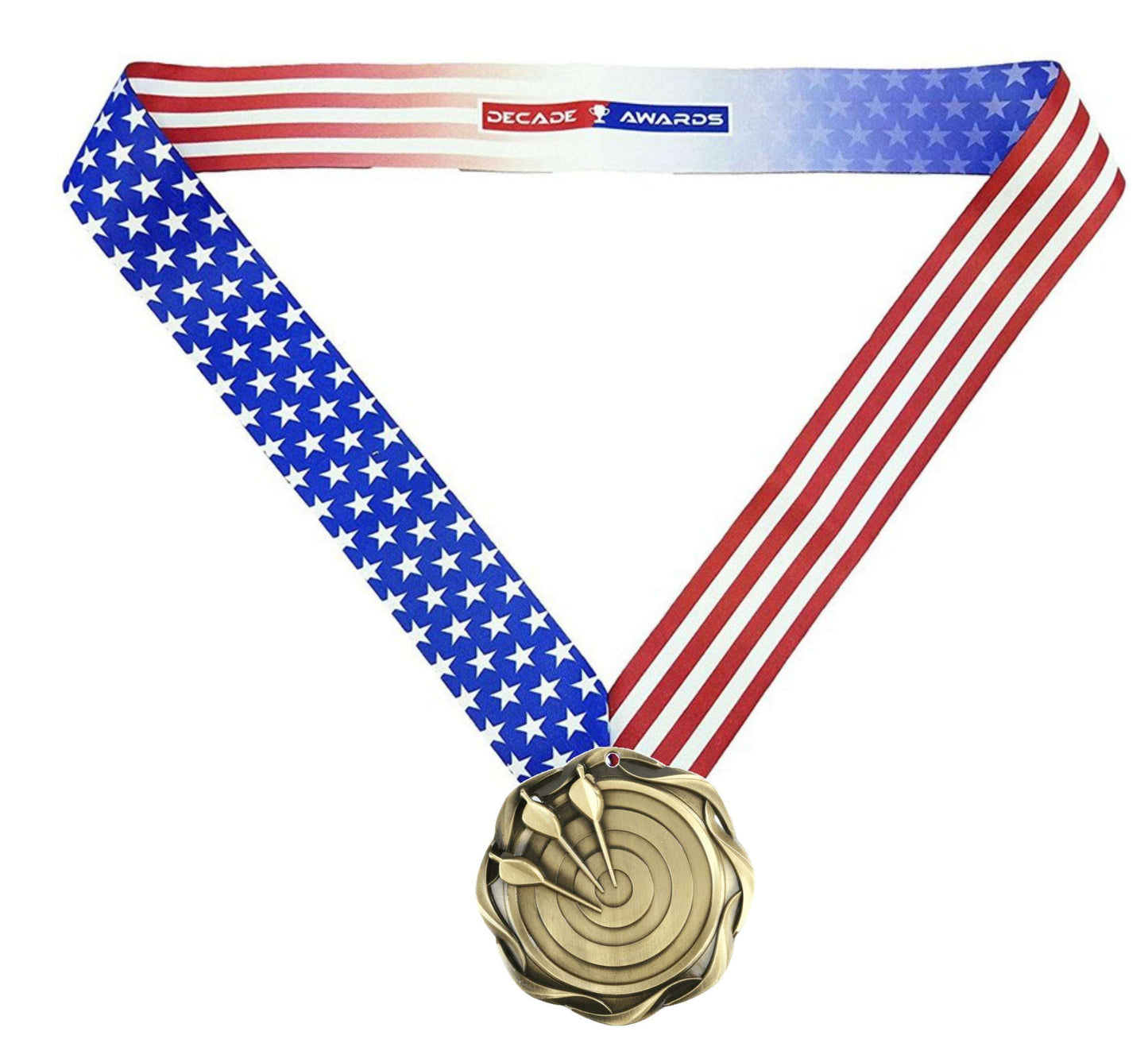 Archery Fusion Medal- Gold, Silver or Bronze | Engraved Archery Medallion - 3 Inch Wide Decade Awards