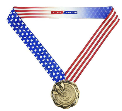 Archery Fusion Medal- Gold, Silver or Bronze | Engraved Archery Medallion - 3 Inch Wide Decade Awards