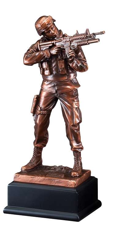 Army American Hero Trophy | Engraved Army Soldier Award - 11.5 Inch Tall Decade Awards