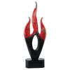 Art Glass Trophy - Red & Black Flame | Engraved Artistic Award - 16" Tall Decade Awards