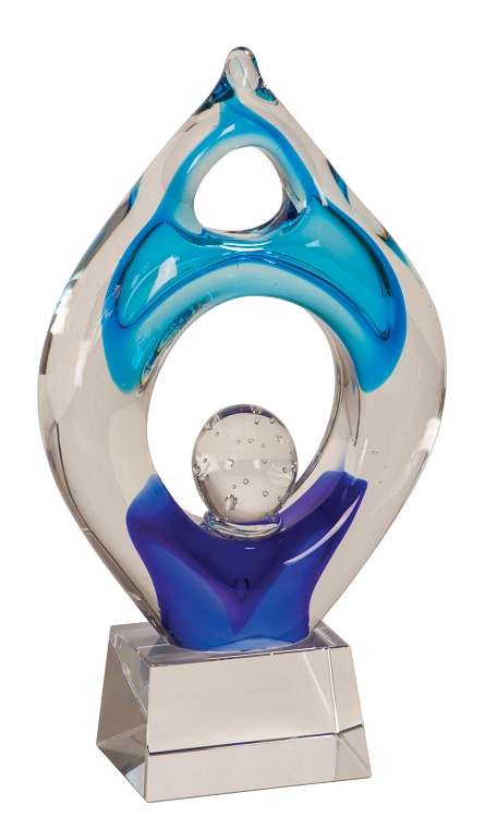 Art Glass Trophy - Winner | Artistic Corporate Award - 8.5" & 10.25" Decade Awards