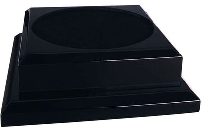 Art Glass Vase | Artistic Vase with Engraved Black Piano Finish Base- 11.25 Inch Tall Decade Awards