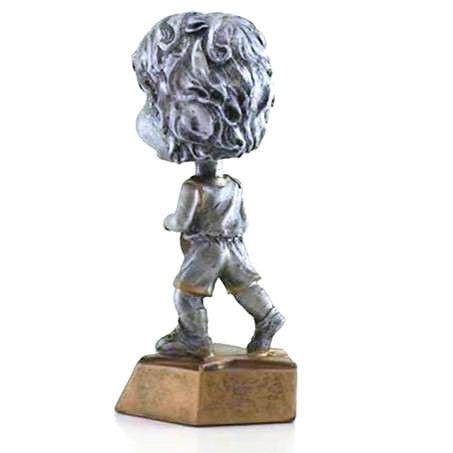 Basketball Pewter Bobblehead Trophy - Female / Male | Engraved Basketball Award - 6 Inch Tall Decade Awards