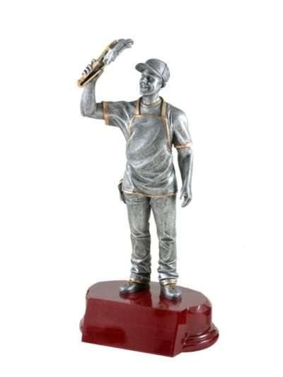 BBQ Chef Resin Trophy | Engraved Grill Master Award - 7.25 or 9.75 Inch Tall Decade Awards