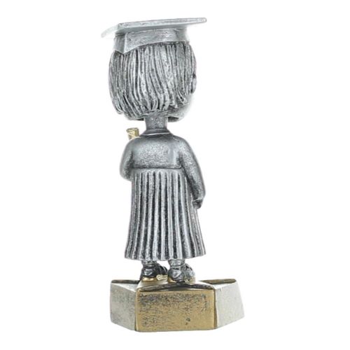 Graduate Bobblehead Trophy -  Male | Engraved Commencement Award - 6 Inch Tall Decade Awards