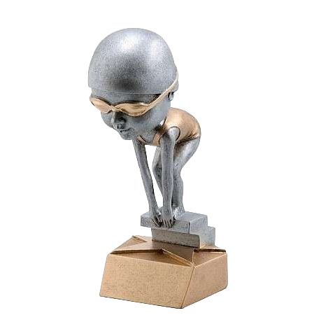 Swimming Trophy | Female or Male | Bobblehead | Personalized Swimming Award | 6 Inches Tall