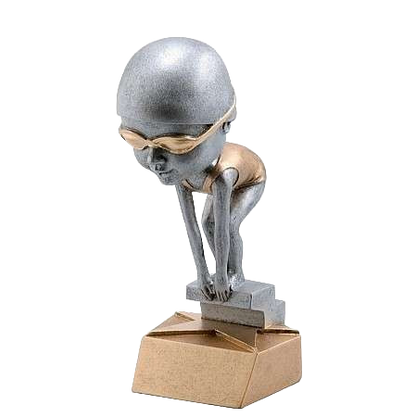Swimming Trophy | Female or Male | Bobblehead | Personalized Swimming Award | 6 Inches Tall