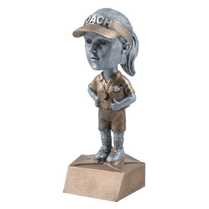 Coach Trophy | Female Coach | Male Coach | Bobblehead | Personalized Coach Award | 6 Inches Tall