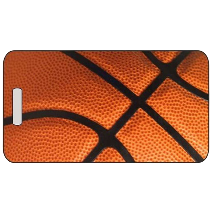 Basketball Luggage Tag in 4 Styles and 2 Sizes – Personalized Sports Bag ID Tag for Players – Durable Custom Design by Decade Awards