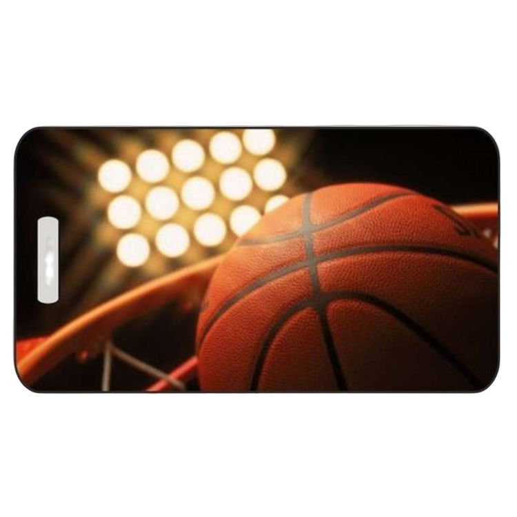 Basketball Luggage Tag in 4 Styles and 2 Sizes – Personalized Sports Bag ID Tag for Players – Durable Custom Design by Decade Awards