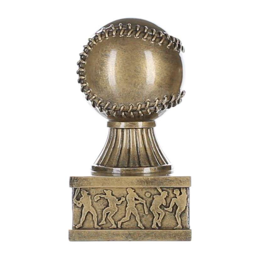 Celebrate the game with this detailed Action Pedestal Baseball Trophy – proudly personalized with free engraving by Decade Awards.