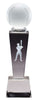 Baseball Crystal Trophy | Engraved Baseball Award - 8.75 Inch Tall Decade Awards