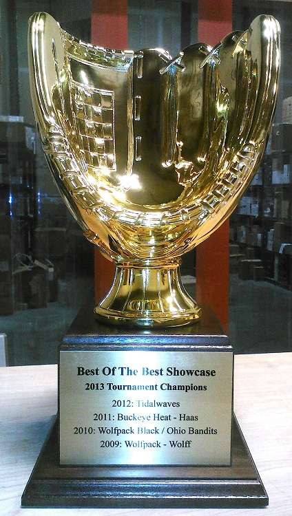 Baseball Full Size Glove Award Trophy - Gold / Silver Decade Awards
