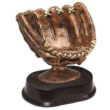 Baseball Glove Trophy | Engraved Baseball Display Award - 5 Inch Tall  Decade Awards