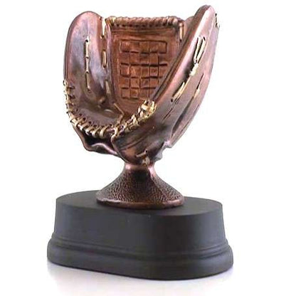 Baseball Glove Trophy | Engraved Baseball Display Award - 5 Inch Tall  Decade Awards