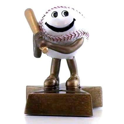 Baseball Lil' Buddy Trophy | Engraved Smiling Baseball Award - 4 Inch Tall Decade Awards