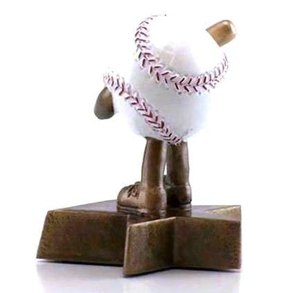 Baseball Lil' Buddy Trophy | Engraved Smiling Baseball Award - 4 Inch Tall Decade Awards