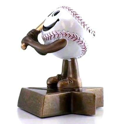 Baseball Lil' Buddy Trophy | Engraved Smiling Baseball Award - 4 Inch Tall Decade Awards