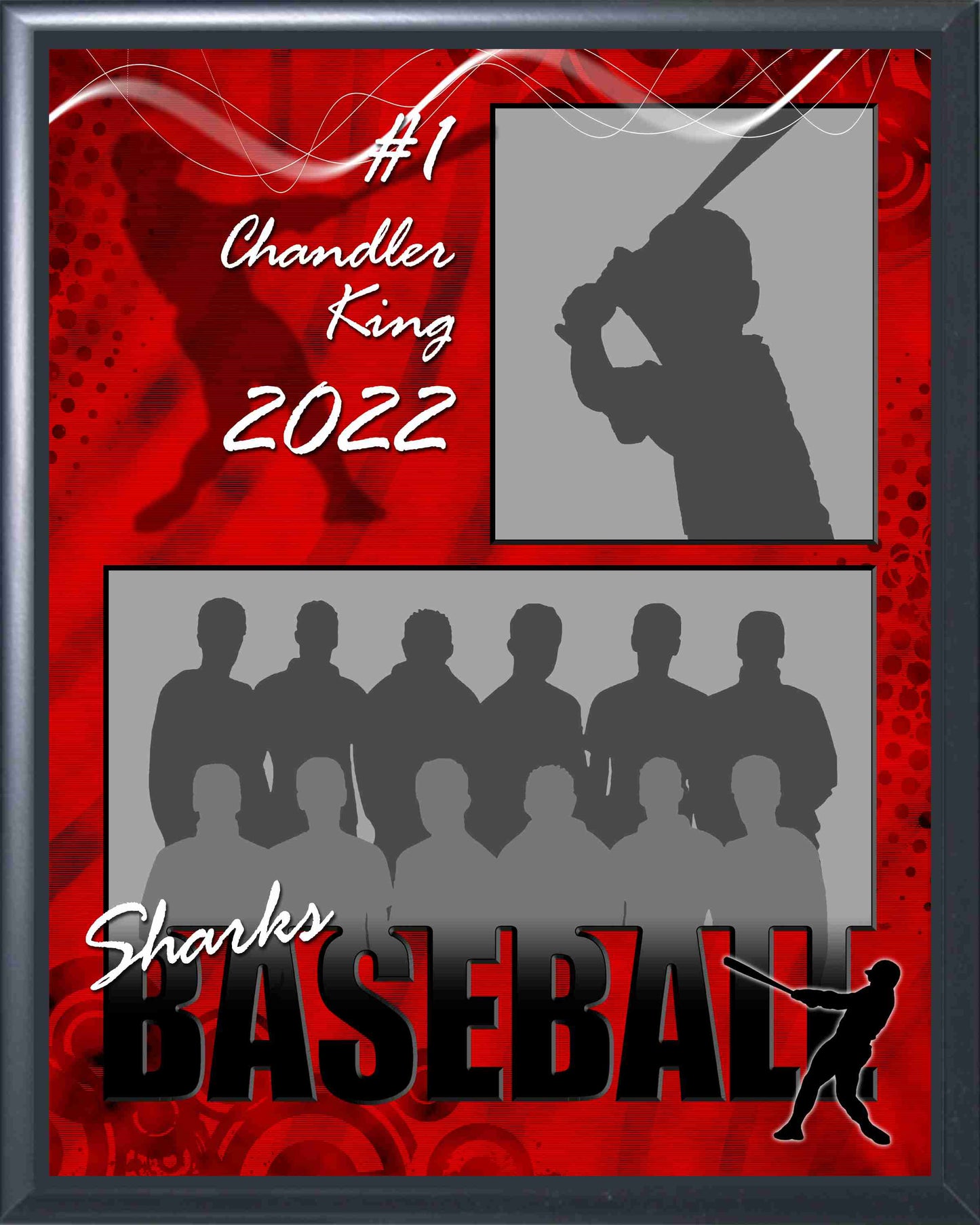 Baseball Memory Mate Plaque 2 - Personalized | Individual & Baseball Team Pictures Plaque - 8" x 10" Decade Awards