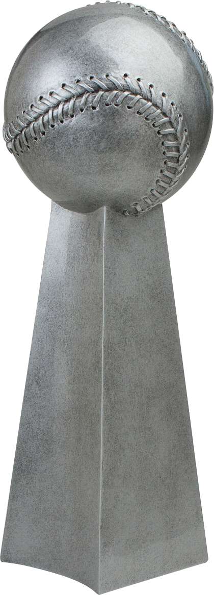 Baseball Silver Tower Trophy | Engraved Softball League Championship Award - 9.5 or 14 Inch Tall Decade Awards