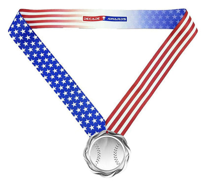 Baseball / Softball Fusion Medal- Gold, Silver or Bronze | Engraved Baseball Baseball / Softball Medallion - 3 Inch Wide Decade Awards