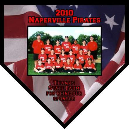 Baseball Team Photo Home Plate Plaque | Personalized Home Plate Picture Plaque - 6" x 6" or 10" x 10" Decade Awards