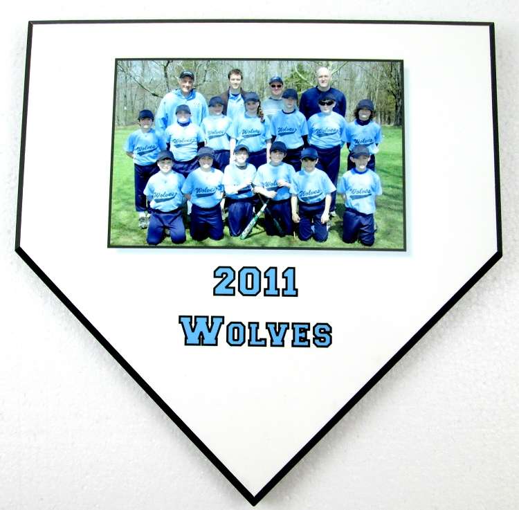 Baseball Home Plate Picture Plaque | Personalized Photo Plaque | 6x6 or 10x10