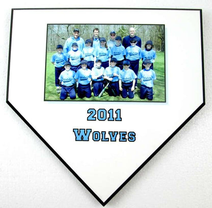 Baseball Home Plate Picture Plaque | Personalized Photo Plaque | 6x6 or 10x10