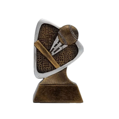 Baseball Triad Resin Trophy | Engraved Baseball Award 5.5" Decade Awards