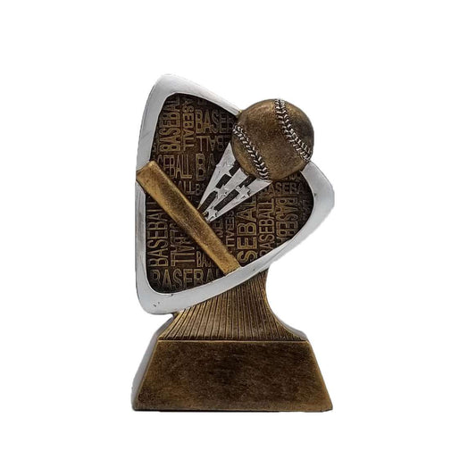 Baseball Triad Resin Trophy | Engraved Baseball Award 5.5" Decade Awards