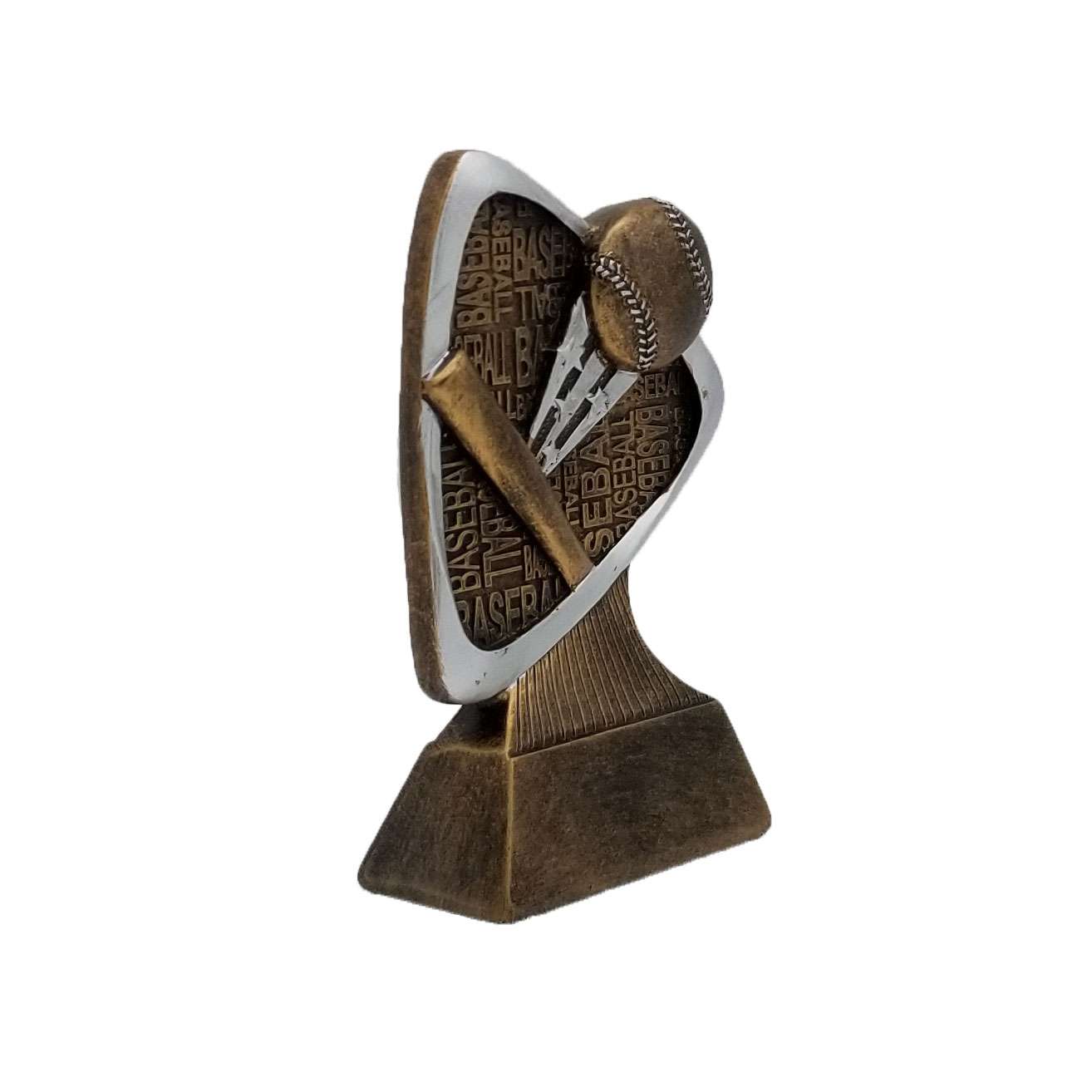 Baseball Triad Resin Trophy | Engraved Baseball Award 5.5" Decade Awards