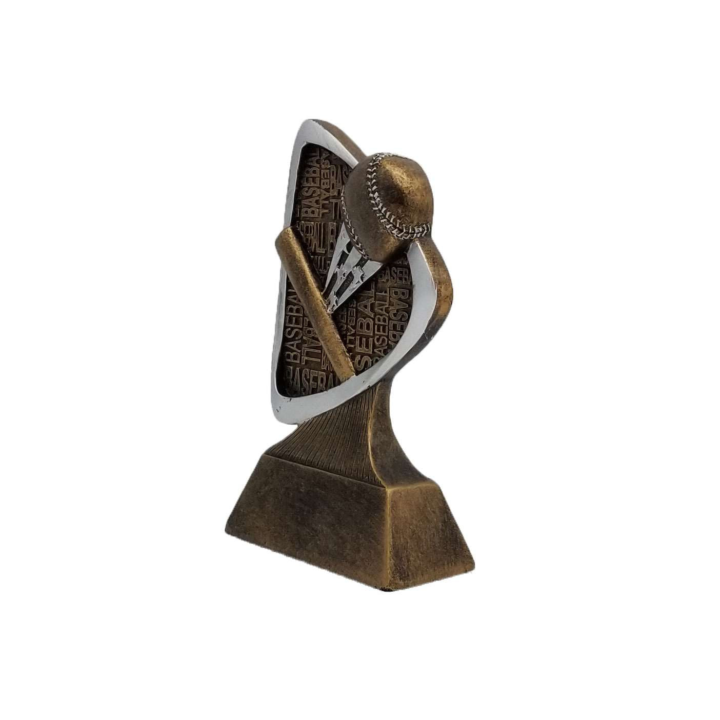 Baseball Triad Resin Trophy | Engraved Baseball Award 5.5" Decade Awards