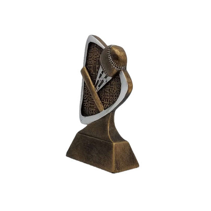 Baseball Triad Resin Trophy | Engraved Baseball Award 5.5" Decade Awards