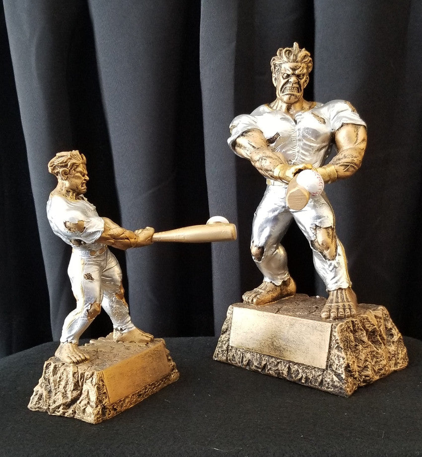 LARGE Monster Baseball Trophy | Engraved Baseball Beast Award - 9.5 Inch Tall Decade Awards