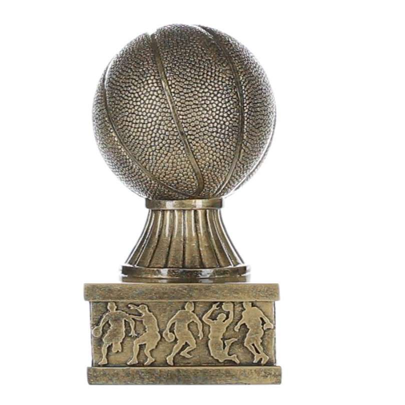 Personalized basketball trophy with free custom engraving 6 inch tall Action Pedestal Basketball Award by Decade Awards