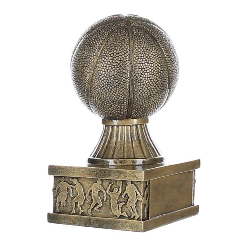 Personalized basketball trophy with free custom engraving 6 inch tall Action Pedestal Basketball Award by Decade Awards