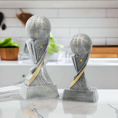 Basketball Aspire Trophy | Engraved Basketball Award - 6 or 8 Inch Tall Decade Awards