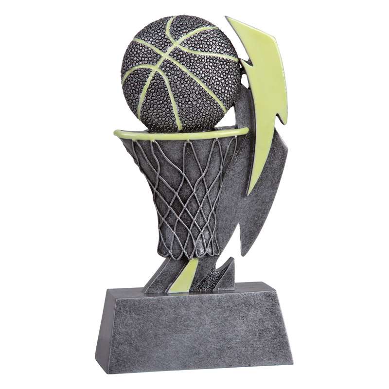 Basketball Glow In the Dark Trophy | Engraved Glow in the Dark Basketball Award - 6 Inch Tall Decade Awards