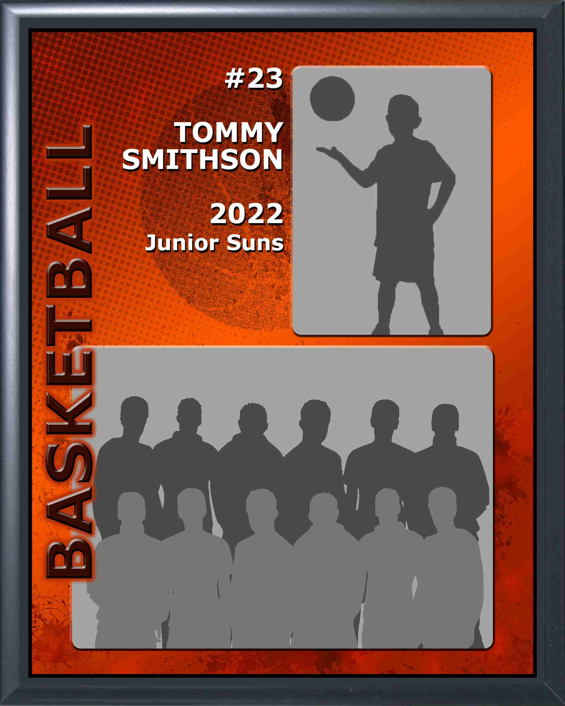 Basketball Memory Mate Plaque - Personalized | Individual & Basketball Team Pictures Plaque - 8" x 10" Decade Awards