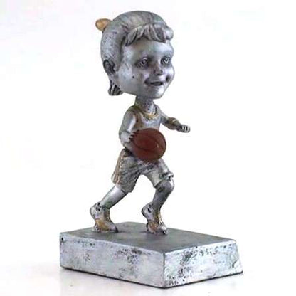 Basketball "Rock 'n Bop" Bobblehead Trophy - Male / Female Decade Awards