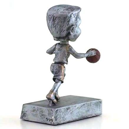 Basketball "Rock 'n Bop" Bobblehead Trophy - Male / Female Decade Awards