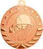 Basketball StarBrite Medal - Gold, Silver, Bronze | Engraved StarBrite Basketball Medallion - 2 Inch Wide Decade Awards