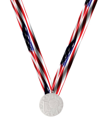 Basketball Superstar Medal - Gold, Silver, or Bronze | Engraved Superstar Basketball Medallion - 2 Inch Wide Decade Awards