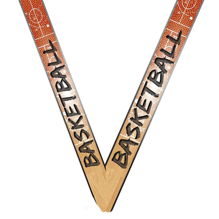 Engraved Busted Bracket Basketball Medal with Ribbon in Gold Silver or Bronze – Free Custom Engraving March Sadness Award 3 Inch – Decade Awards