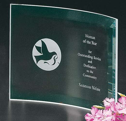 Belmont Crescent Corporate Award | Engraved Crystal Plaque - 7", 8", 9" or 10" Decade Awards