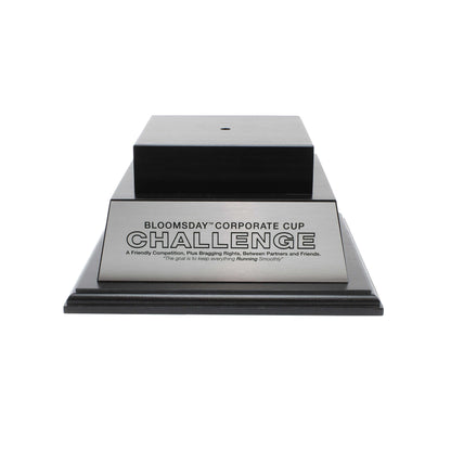 Black Perpetual Base | Engraved 2 Tier Base - 10.5 Inch Wide x 5.25 Inch Tall Decade Awards
