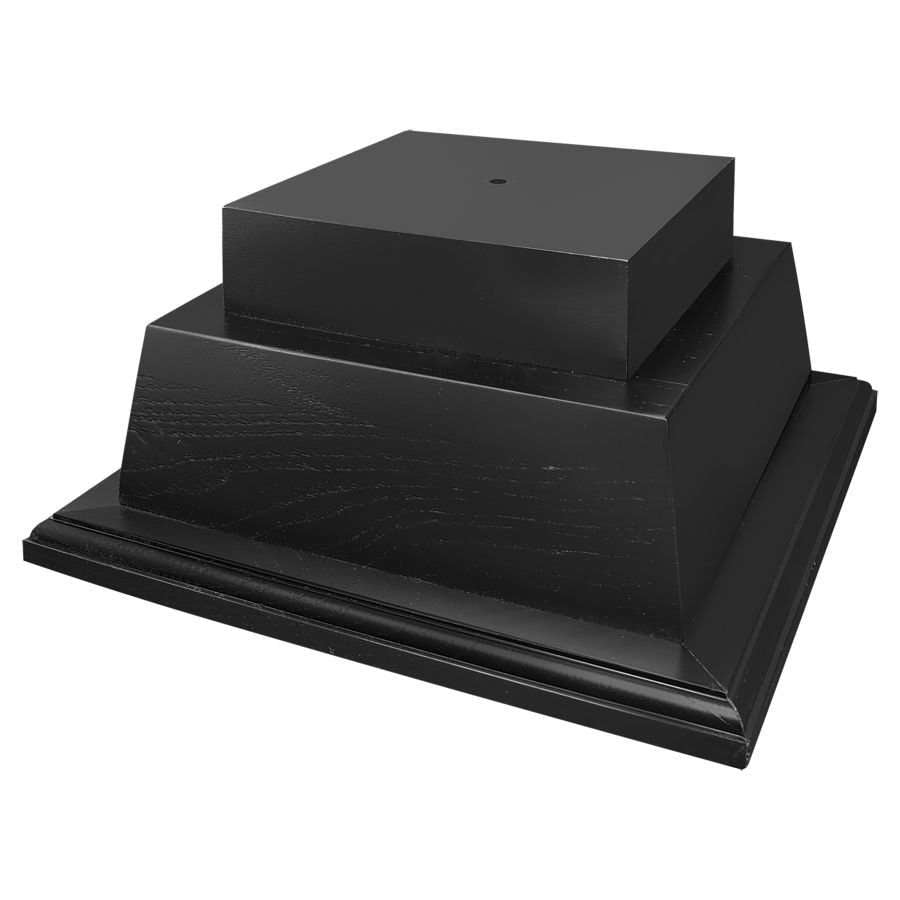 Black Perpetual Base | Engraved 2 Tier Base - 10.5 Inch Wide x 5.25 Inch Tall Decade Awards
