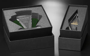 Packaged in a black gift box