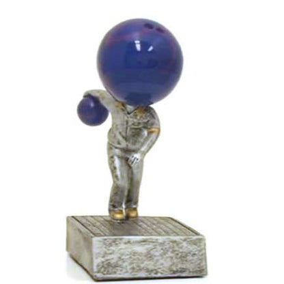 Bowling Ball Bobblehead Trophy | Bowler Bobblehead Award | 5.5 Inch Tall Decade Awards