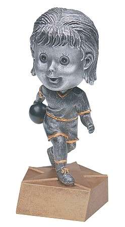Bowling Bobblehead Trophy - Female / Male | Engraved Bowler Award - 6 Inch Tall Decade Awards